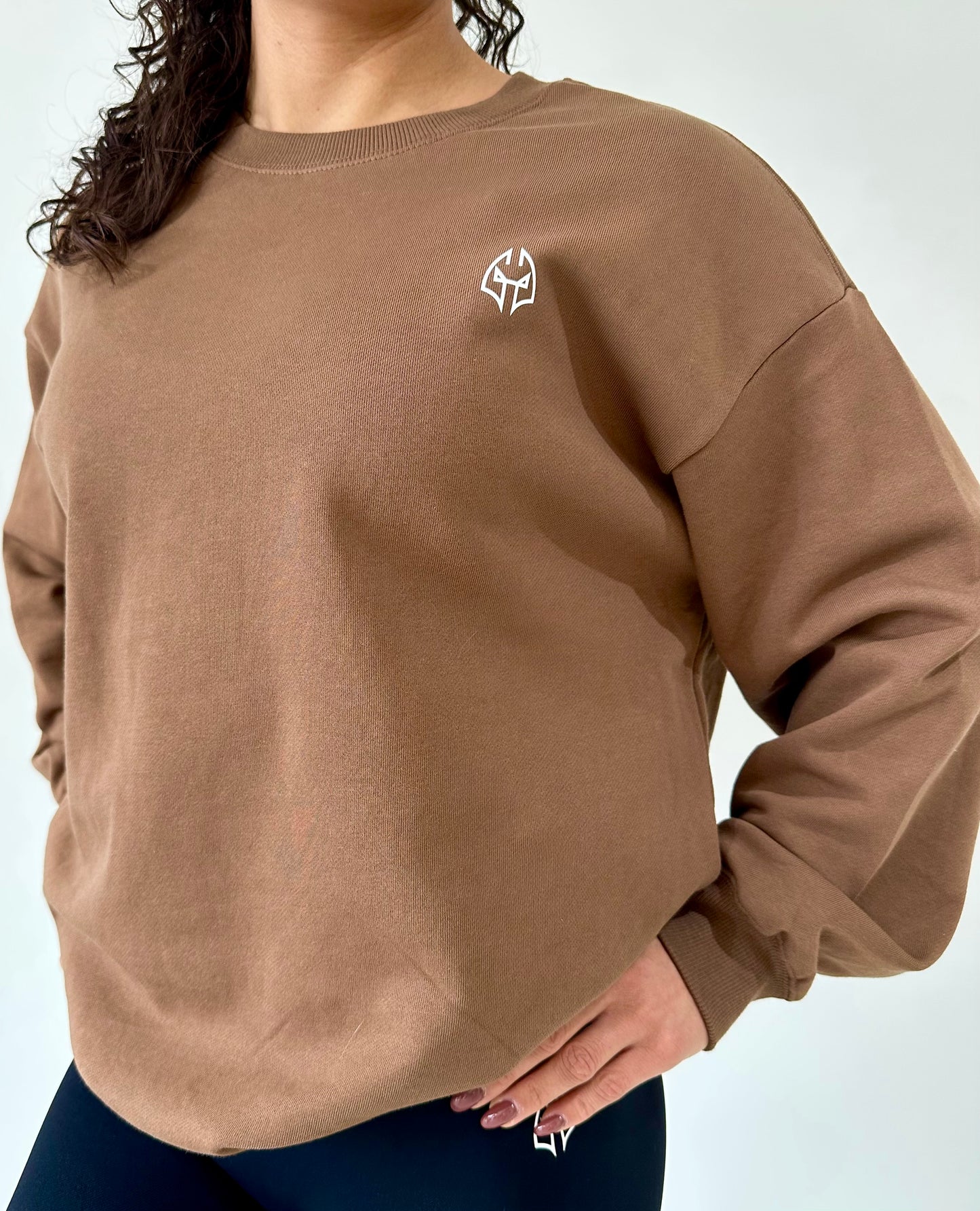 Sweat-shirt GLOW - brun/blanc