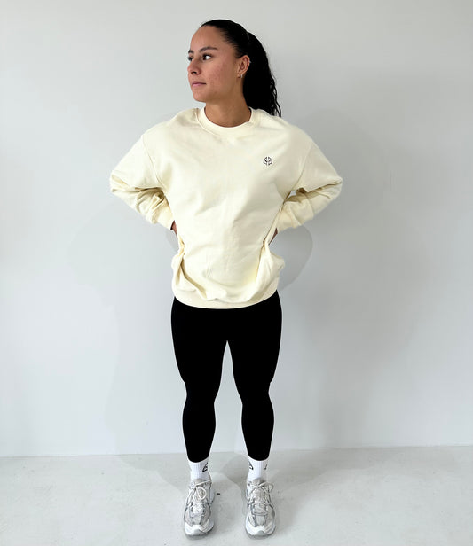 Sweat-shirt GLOW - blanc cassé/brun