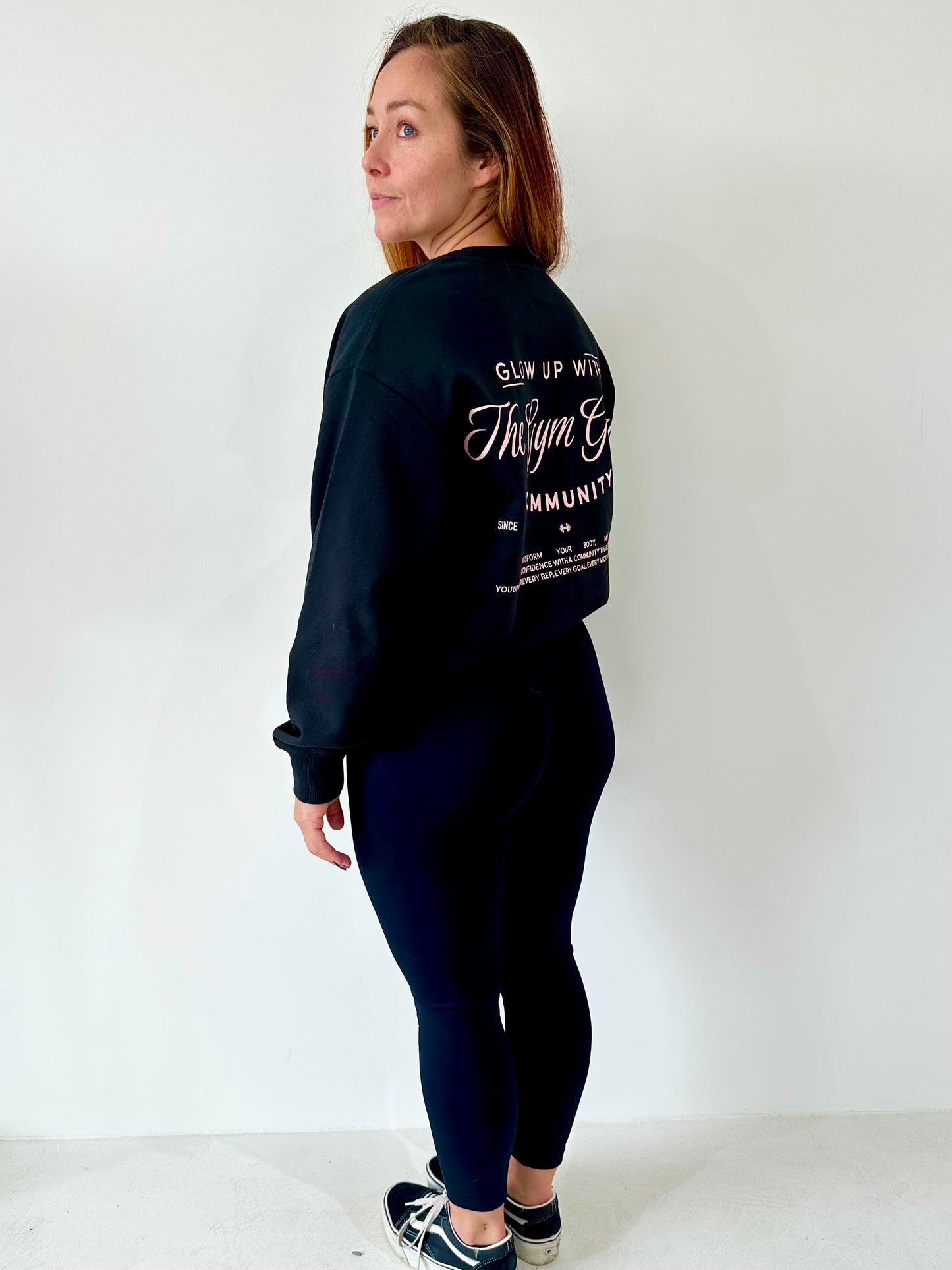 Sweat-shirt GLOW - noir/rose