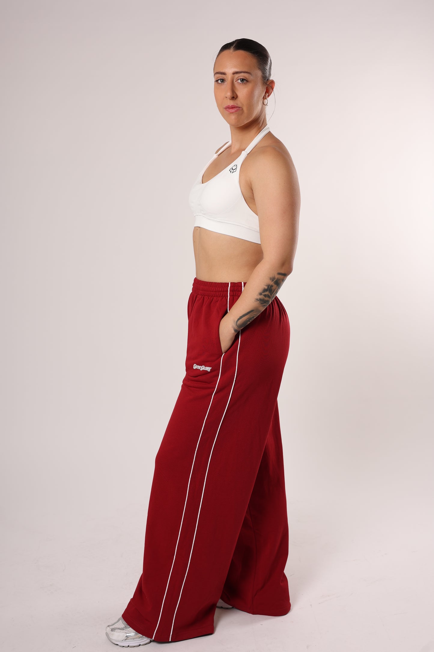Pantalon de jogging - Wide Leg - Rouge