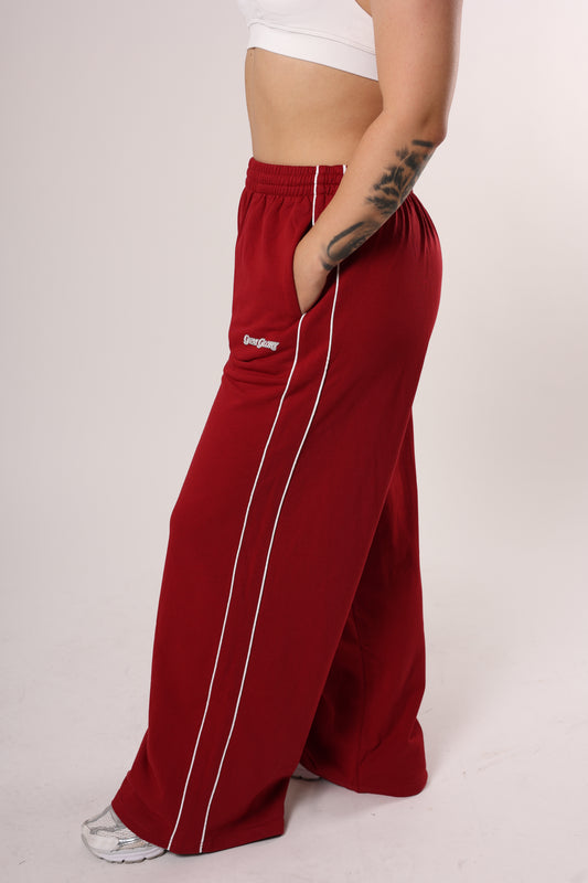 Pantalon de jogging - Wide Leg - Rouge