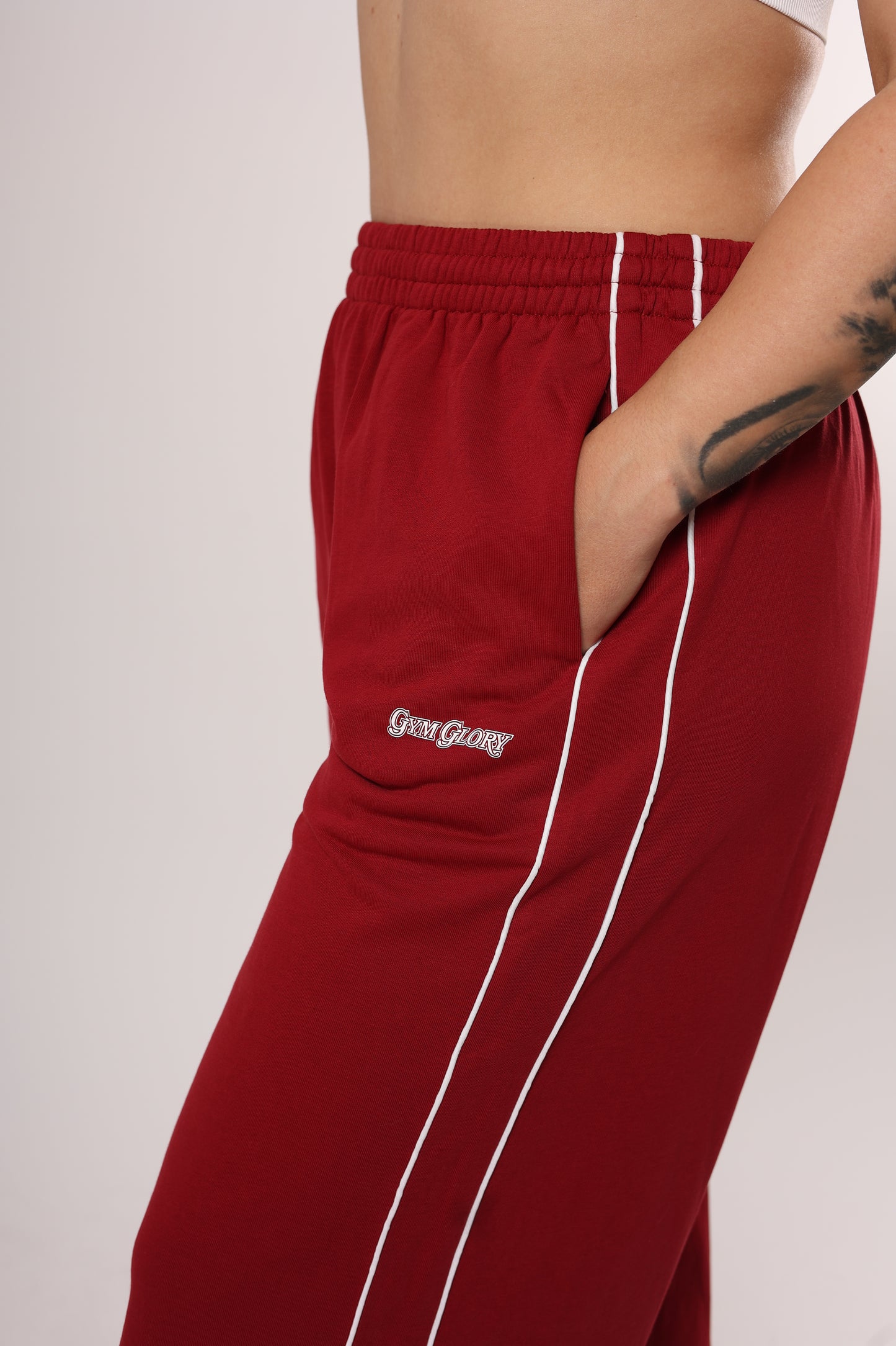Pantalon de jogging - Wide Leg - Rouge