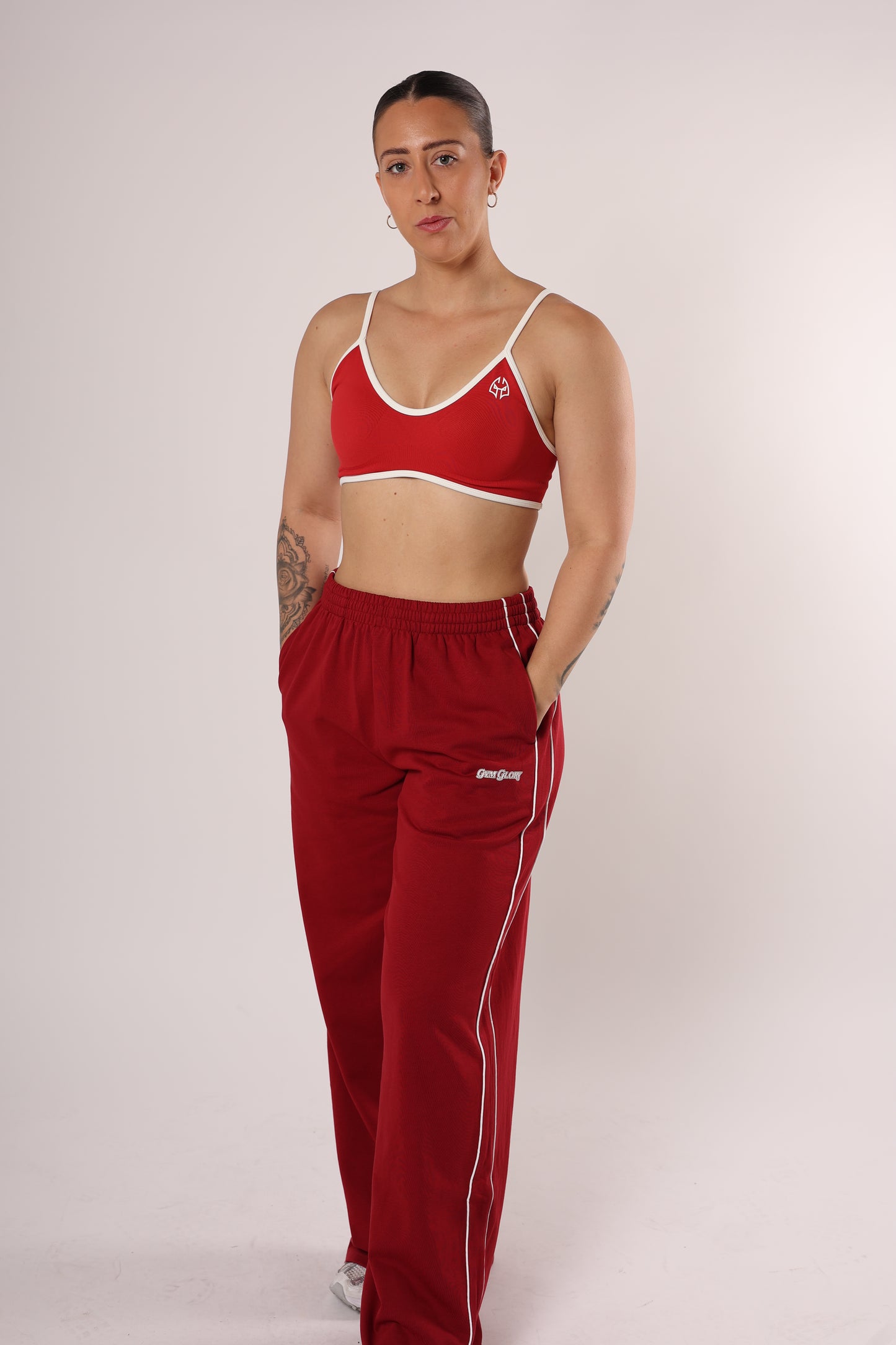 Pantalon de jogging - Wide Leg - Rouge