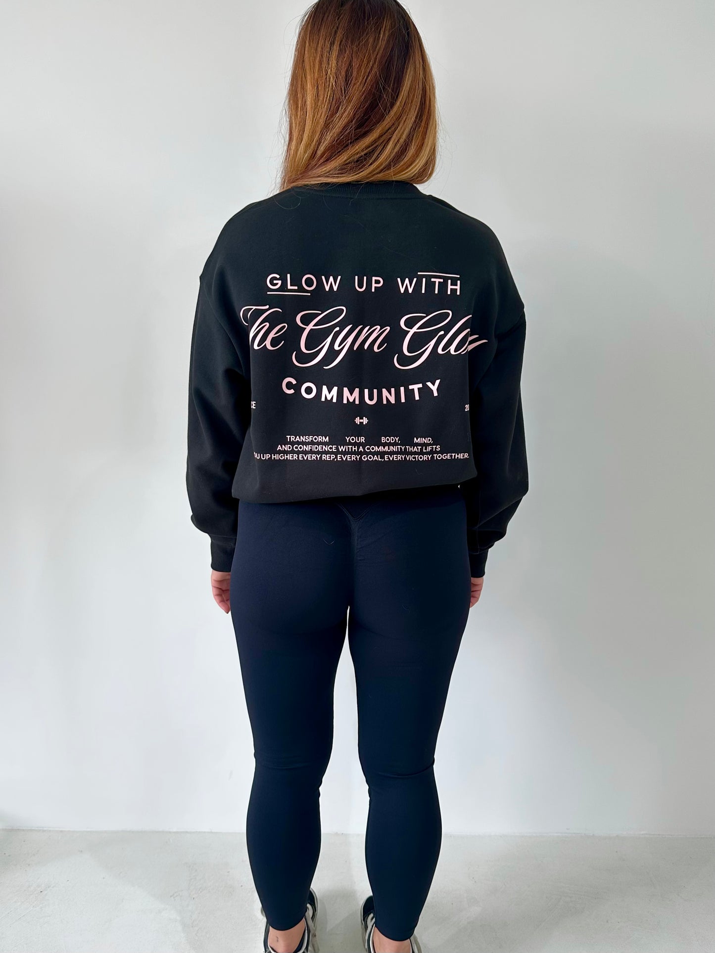 Sweat-shirt GLOW - noir/rose