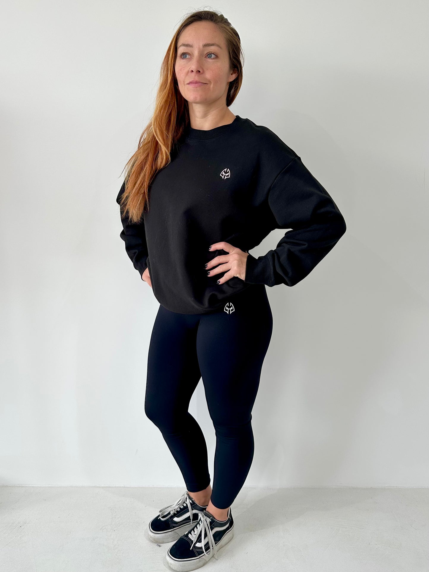 Sweat-shirt GLOW - noir/rose