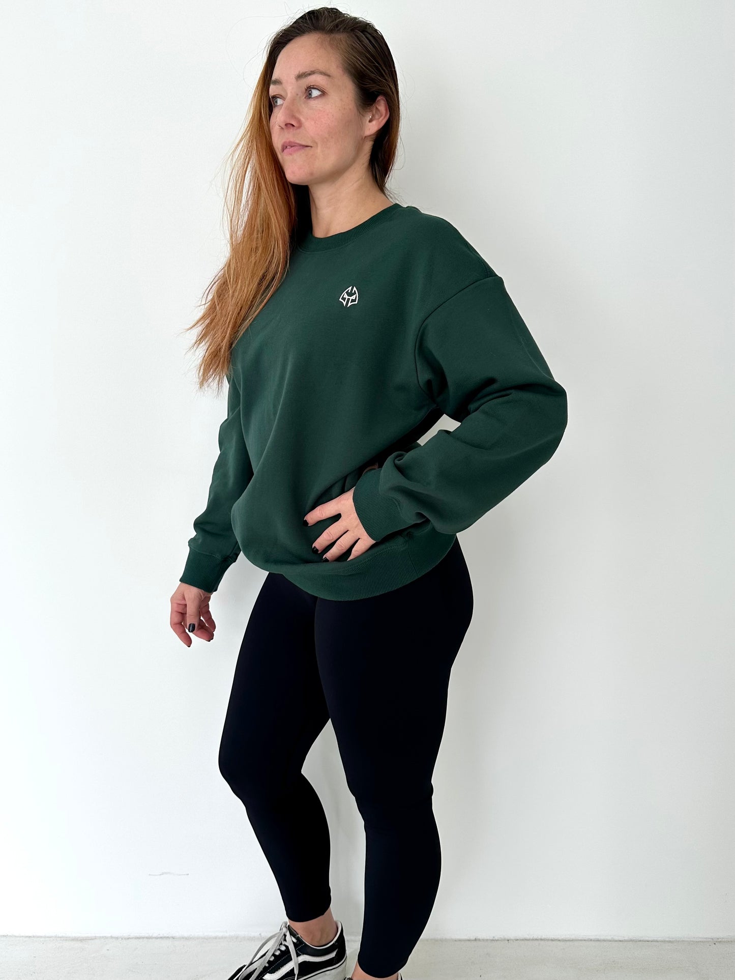 Sweat-shirt GLOW - vert/blanc