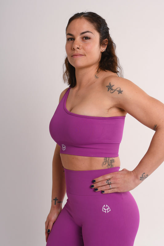 Brassière asymétrique - IRIS - Lila