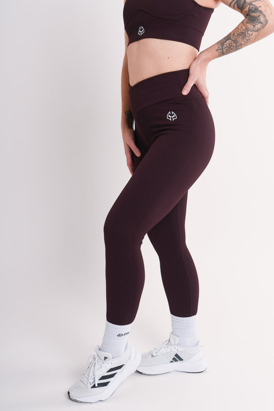 Legging - JOY - Prune/marron
