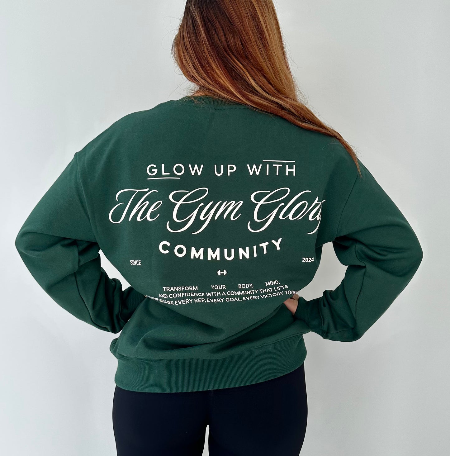 Sweat-shirt GLOW - vert/blanc