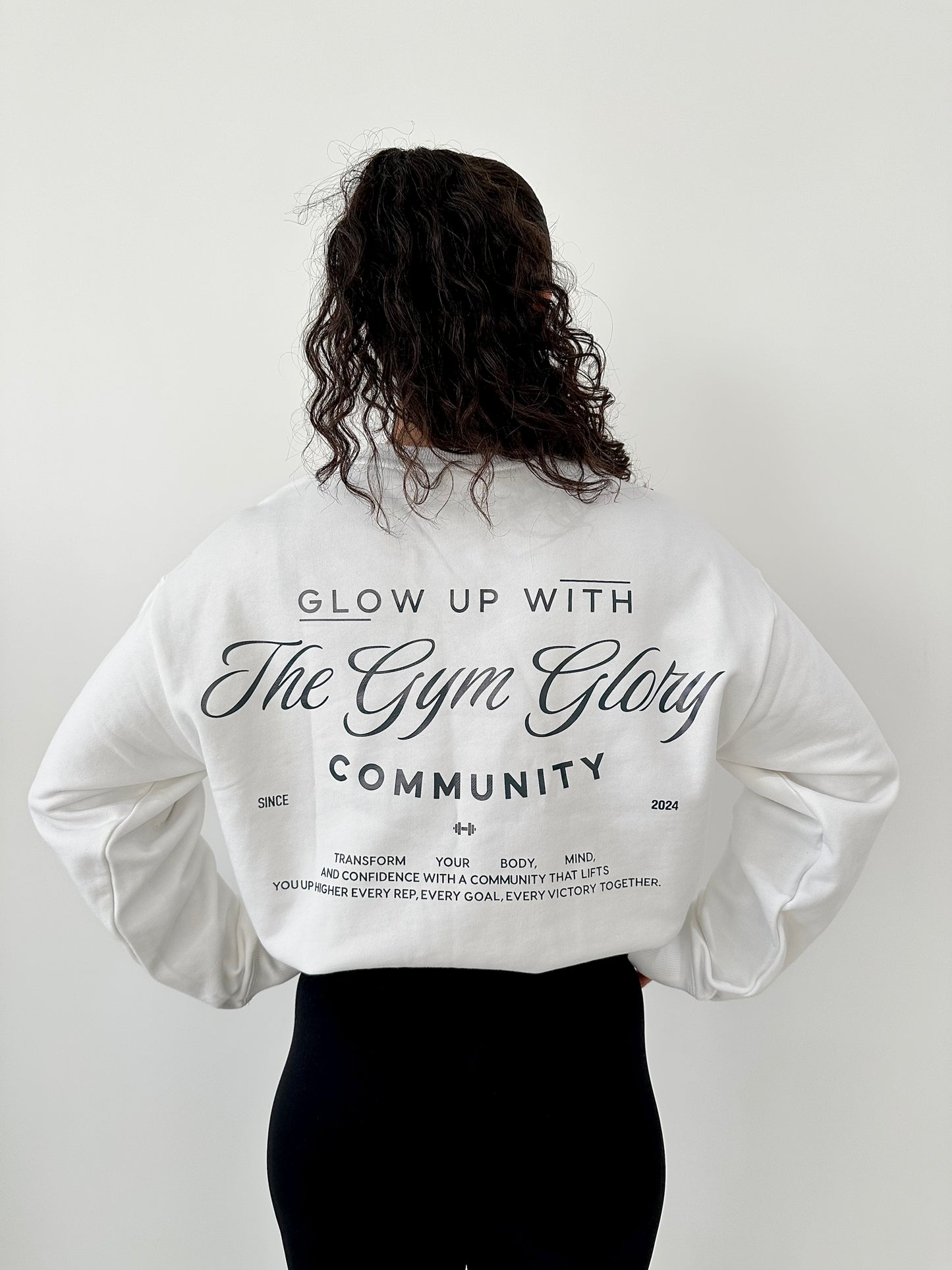 Sweat-shirt GLOW - blanc/vert