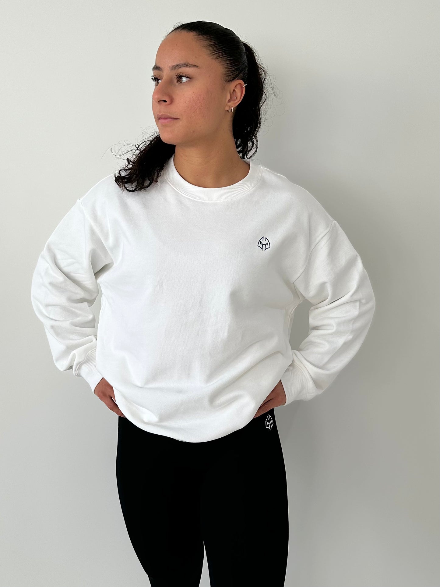 Sweat-shirt GLOW - blanc/vert