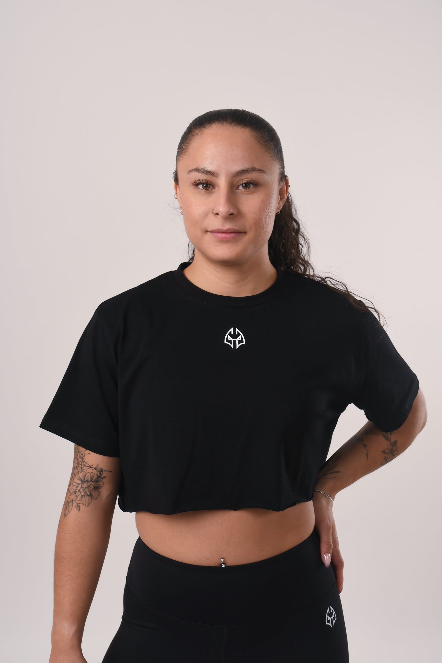 T-Shirt - CROP - Noir